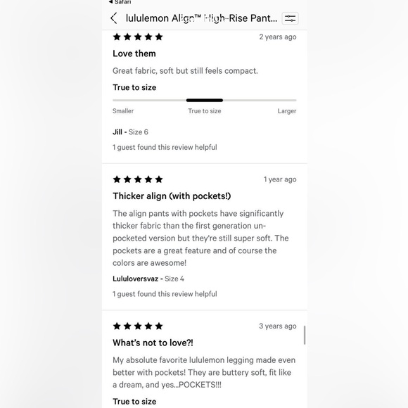 Lululemon Aligns 25” with Pockets - Picture 10 of 11